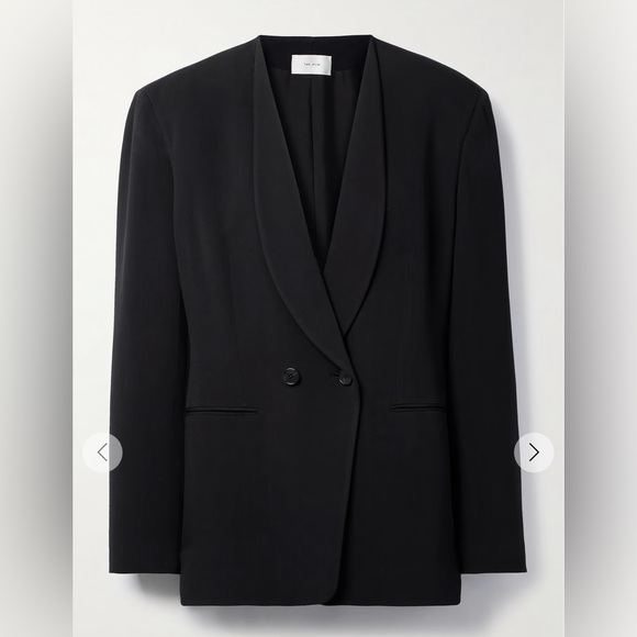 The Row Jackets & Blazers - THE ROW black Alda blazer jacket double breasted shawl lapels New w/tags $2800